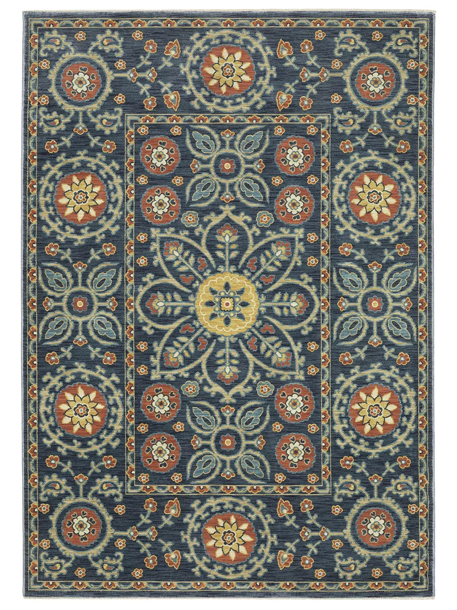 Francesca 6'7" x 9'6" Blue Rug