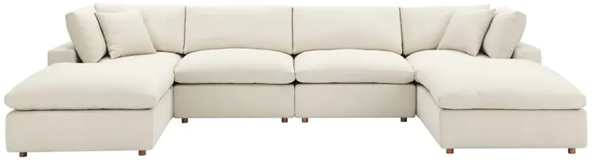 Commix Down Filled Overstuffed 6-Piece Sectional Sofa