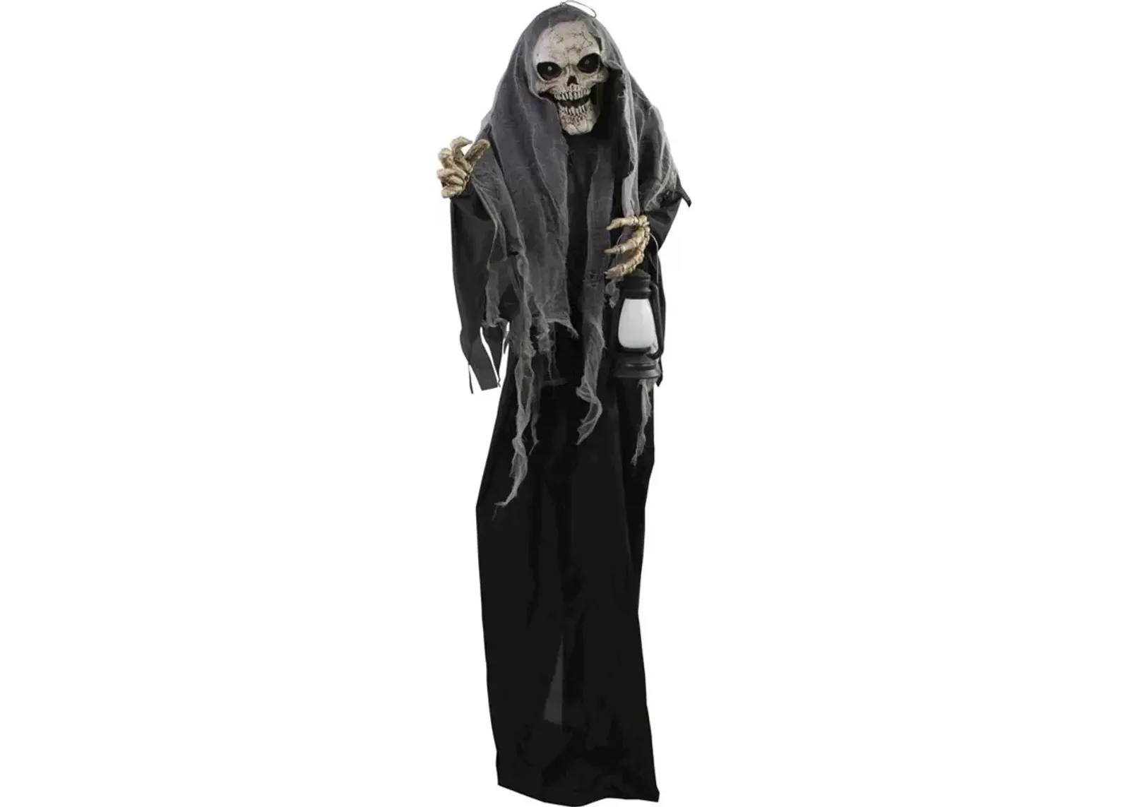 Haunted Hill Farm 71'' Standing Animated Reaper w/Lantern