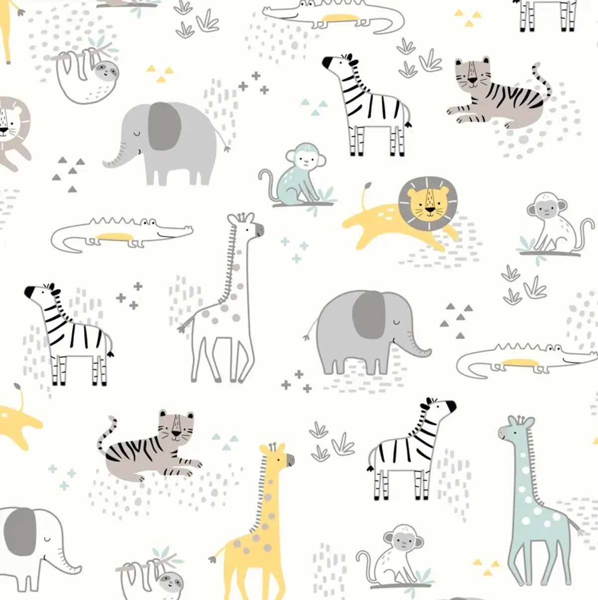 Lambs & Ivy Animal Jungle Soft 100% Cotton Jersey Baby Fitted Crib Sheet