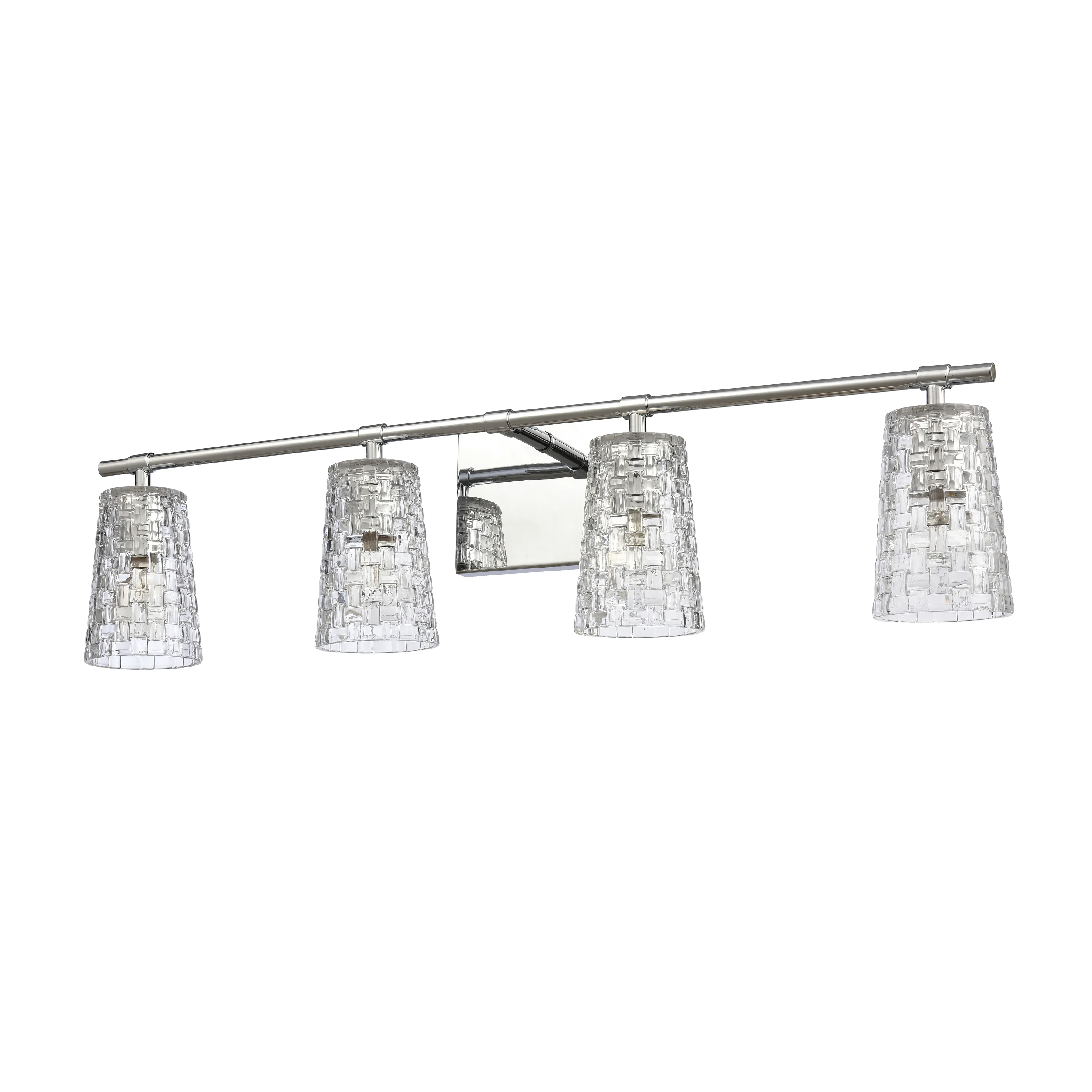 Lightweave 32'' Silver Wide 4-Light Vanity Light