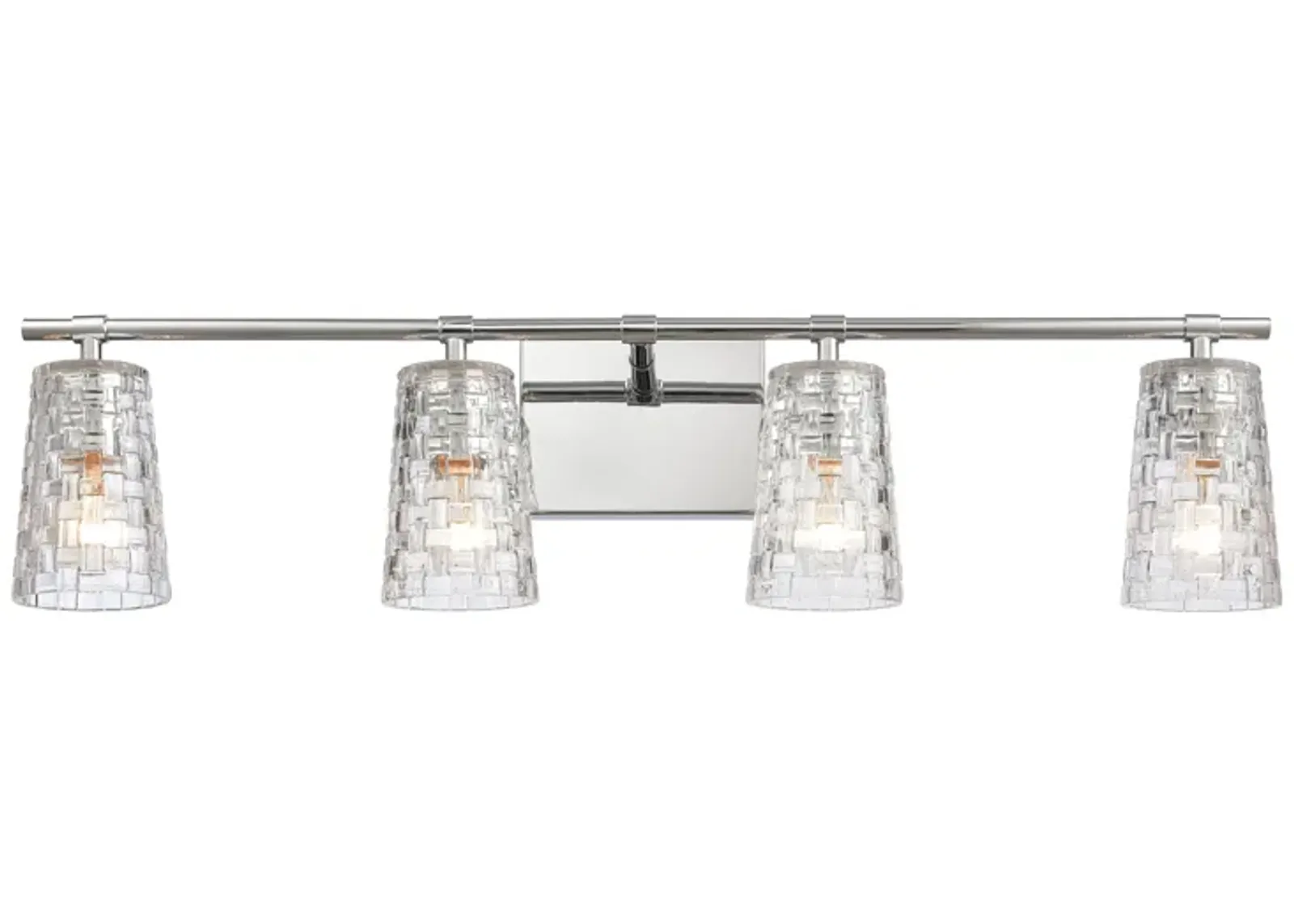 Lightweave 32'' Silver Wide 4-Light Vanity Light