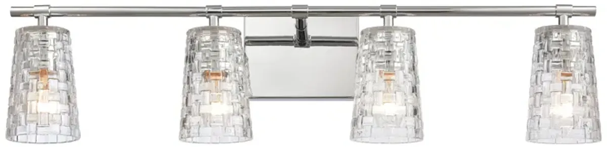 Lightweave 32'' Silver Wide 4-Light Vanity Light