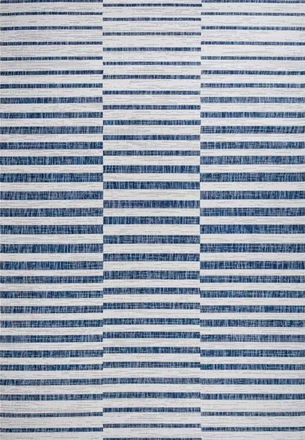Sukie Modern Offset Stripe Indoor/Outdoor Area Rug