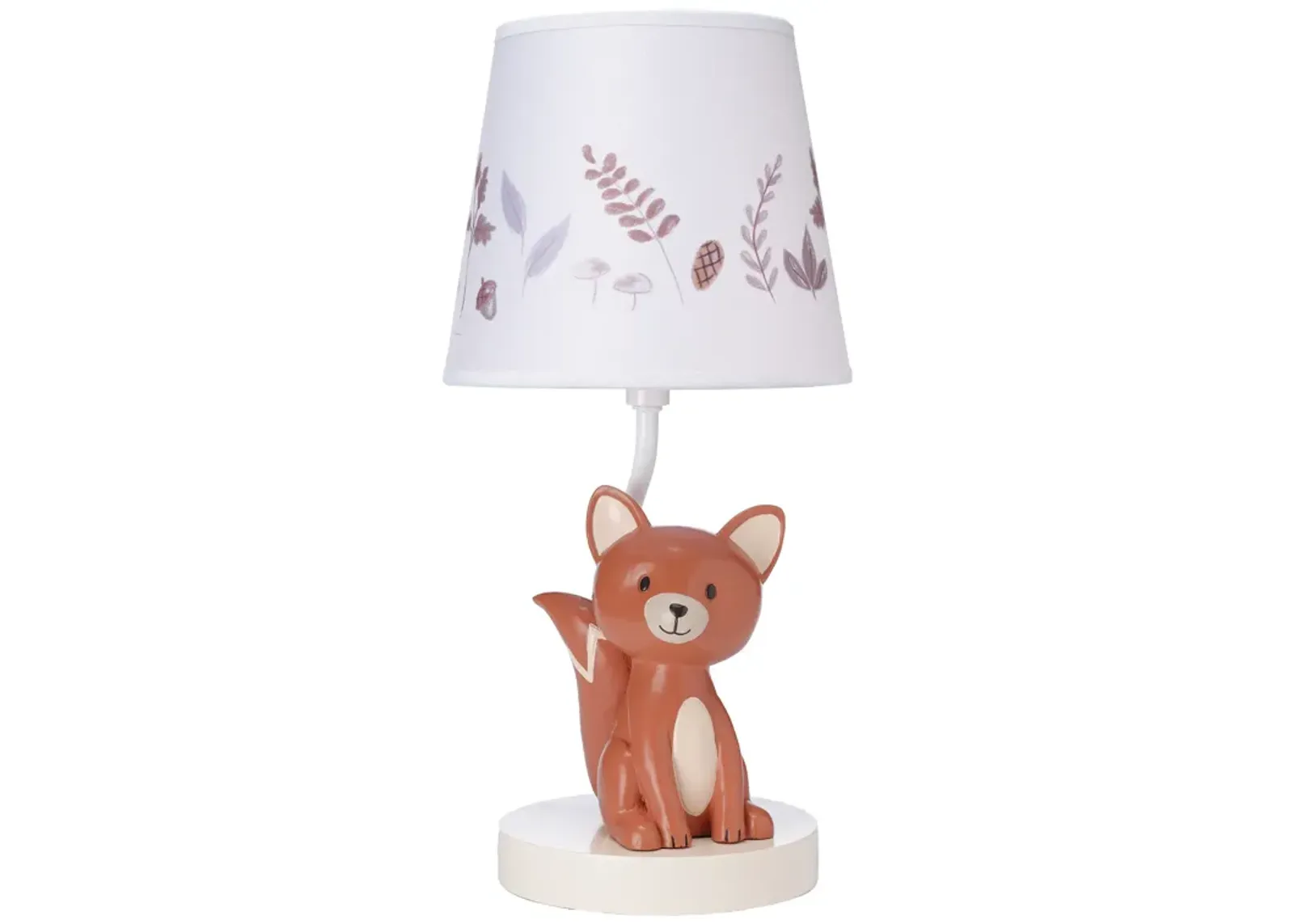 Lambs & Ivy Treetop Fox Custom Hand-Painted Nursery/Child Lamp with Shade & Bulb