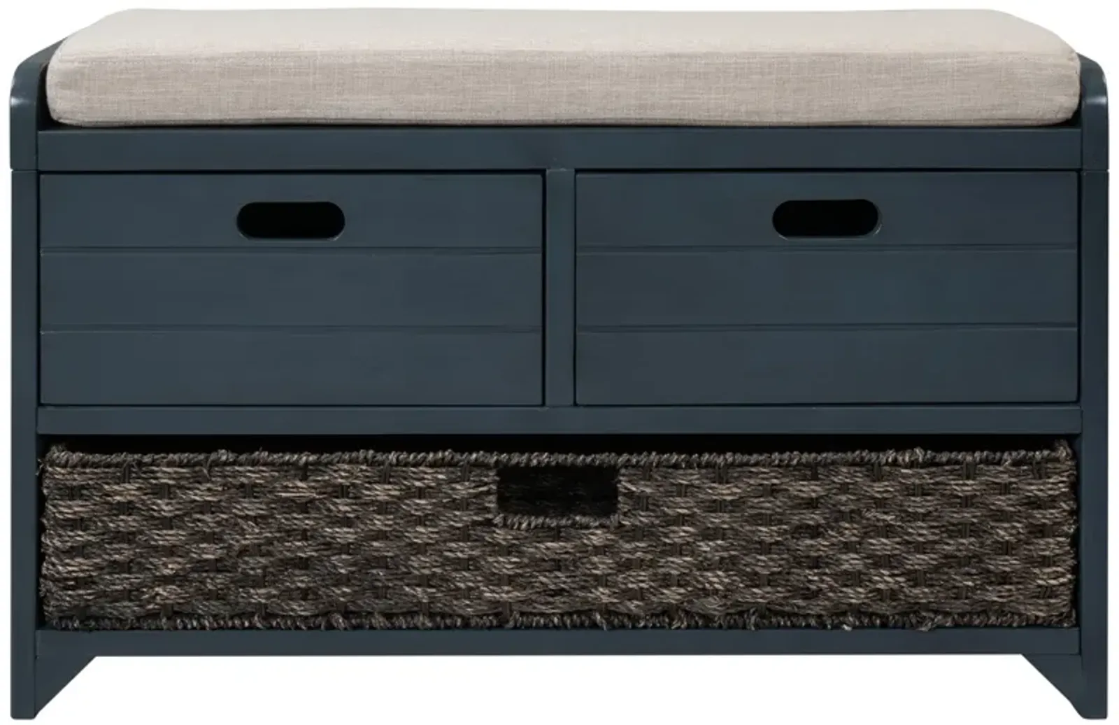 Merax Storage Bench with Removable Basket and 2 Drawers