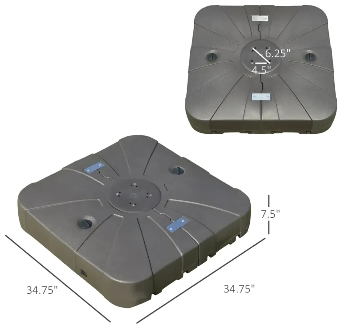 Coffee Umbrella Support: Cantilever Base with Wheels for Sand/Water