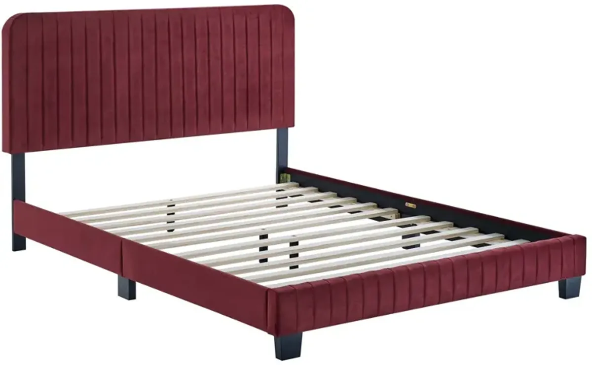 Modway - Celine Channel Tufted Performance Velvet King Platform Bed