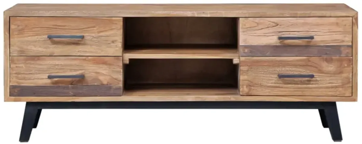 vidaXL TV Cabinet 47.2"x11.8"x17.7" Solid Teak