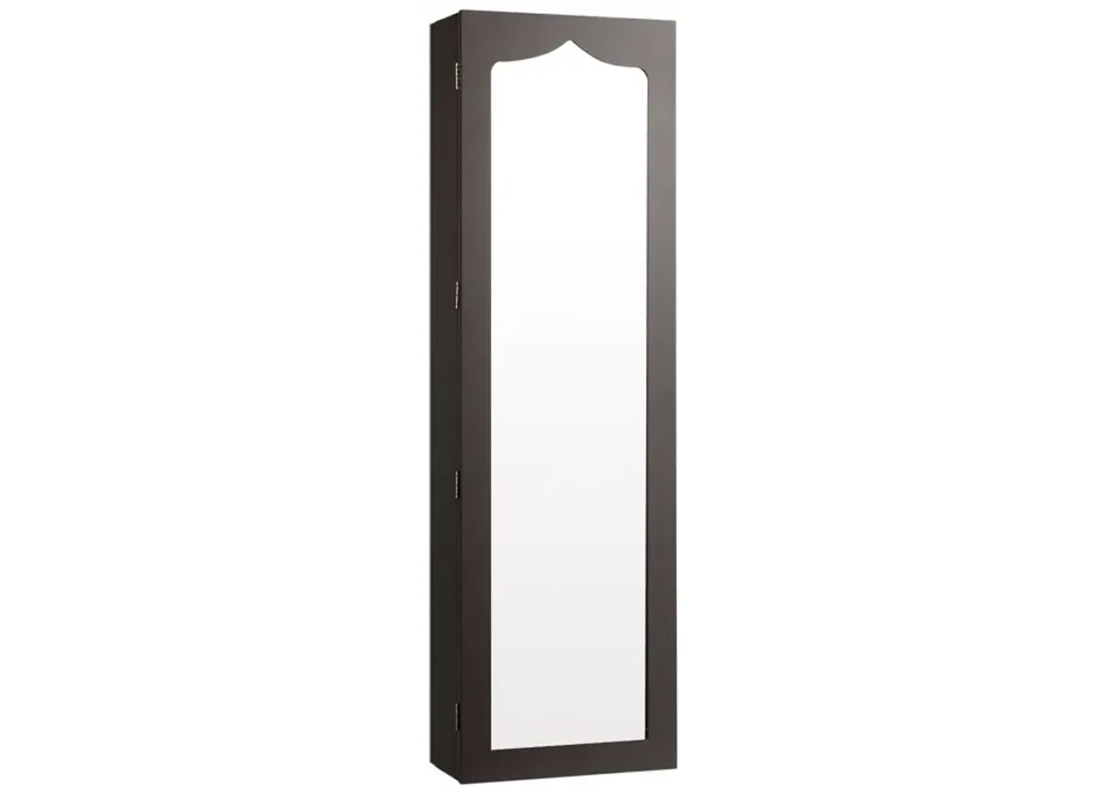 Door Hanging Mirror Jewelry Armoire with Full Length Mirror and 6 Drawers