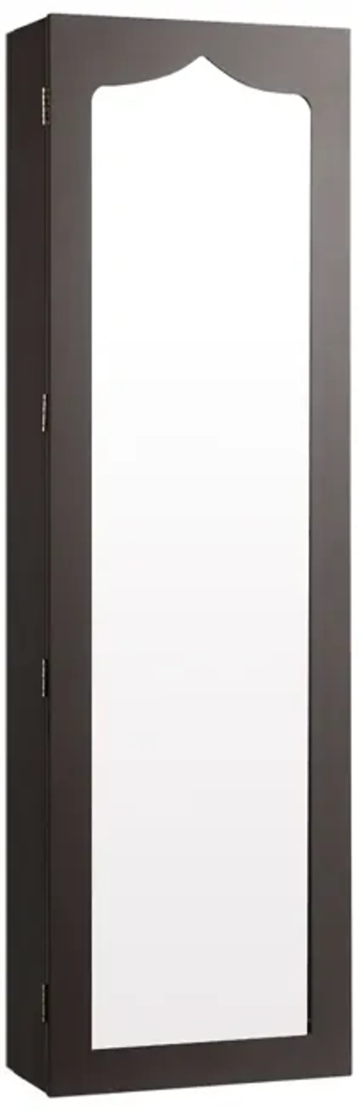 Door Hanging Mirror Jewelry Armoire with Full Length Mirror and 6 Drawers