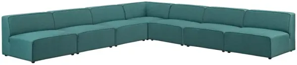 Saunter Tufted Fabric Fabric 5-Piece Sectional Sofa