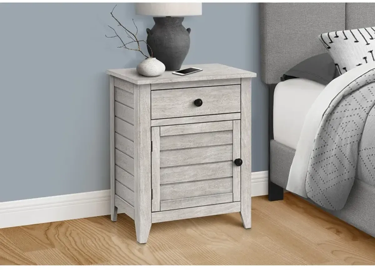 Monarch Specialties I 3951 - Accent Table, Nightstand, Storage Drawer, End, Side Table, Bedroom, Lamp, Storage,  Transitional