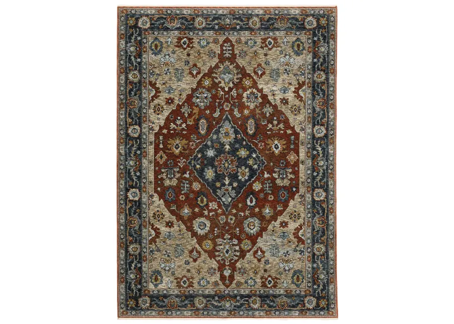 Aberdeen 5'3" x 7'6" Red Rug