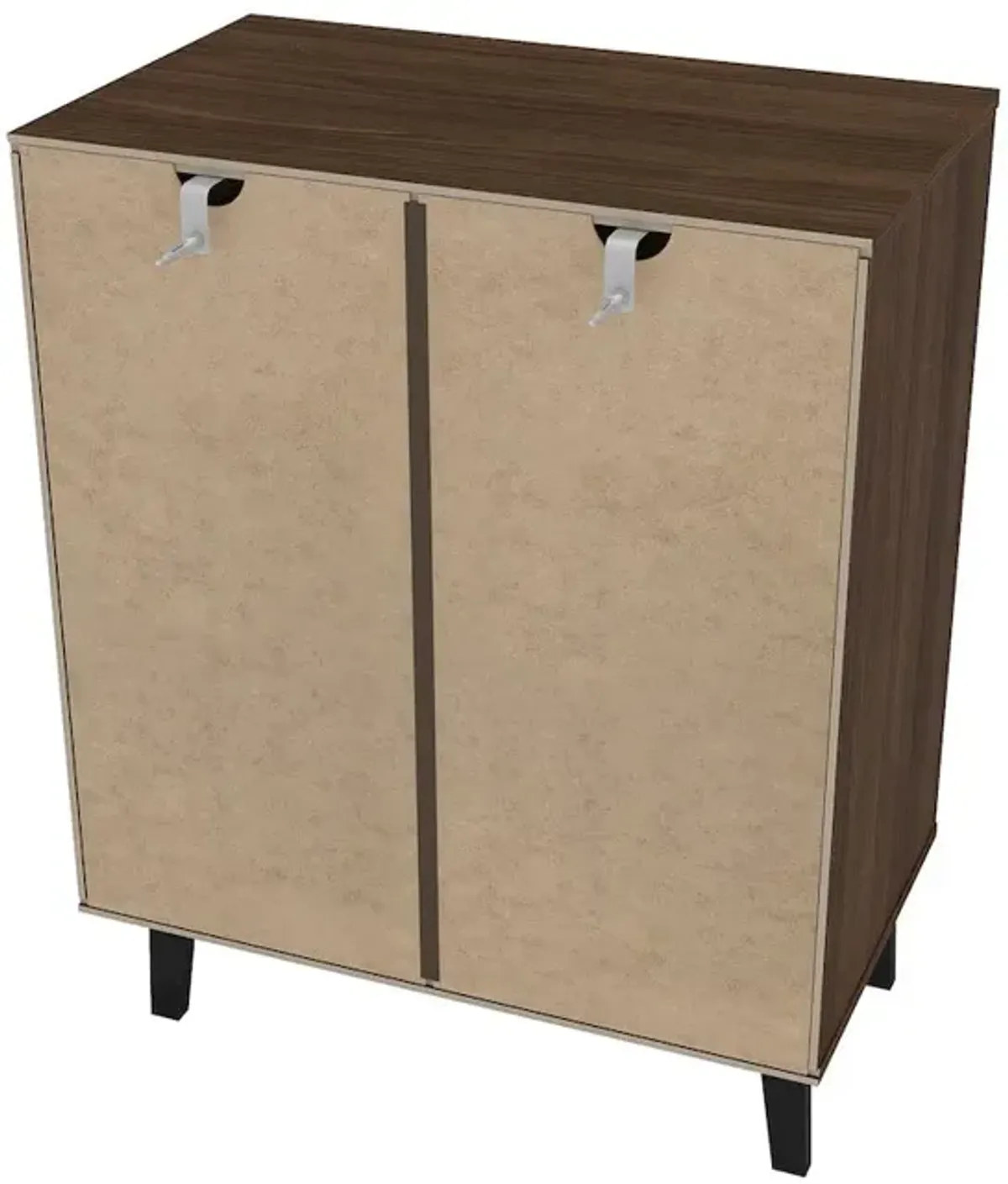 Polifurniture Victoria Modern 3 Drawer Dresser, Walnut