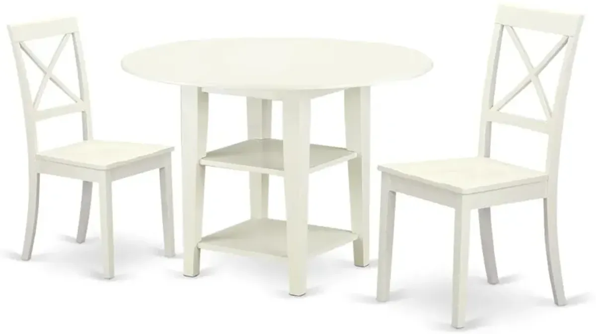 Dining Room Set Linen White, SUBO3-LWH-W