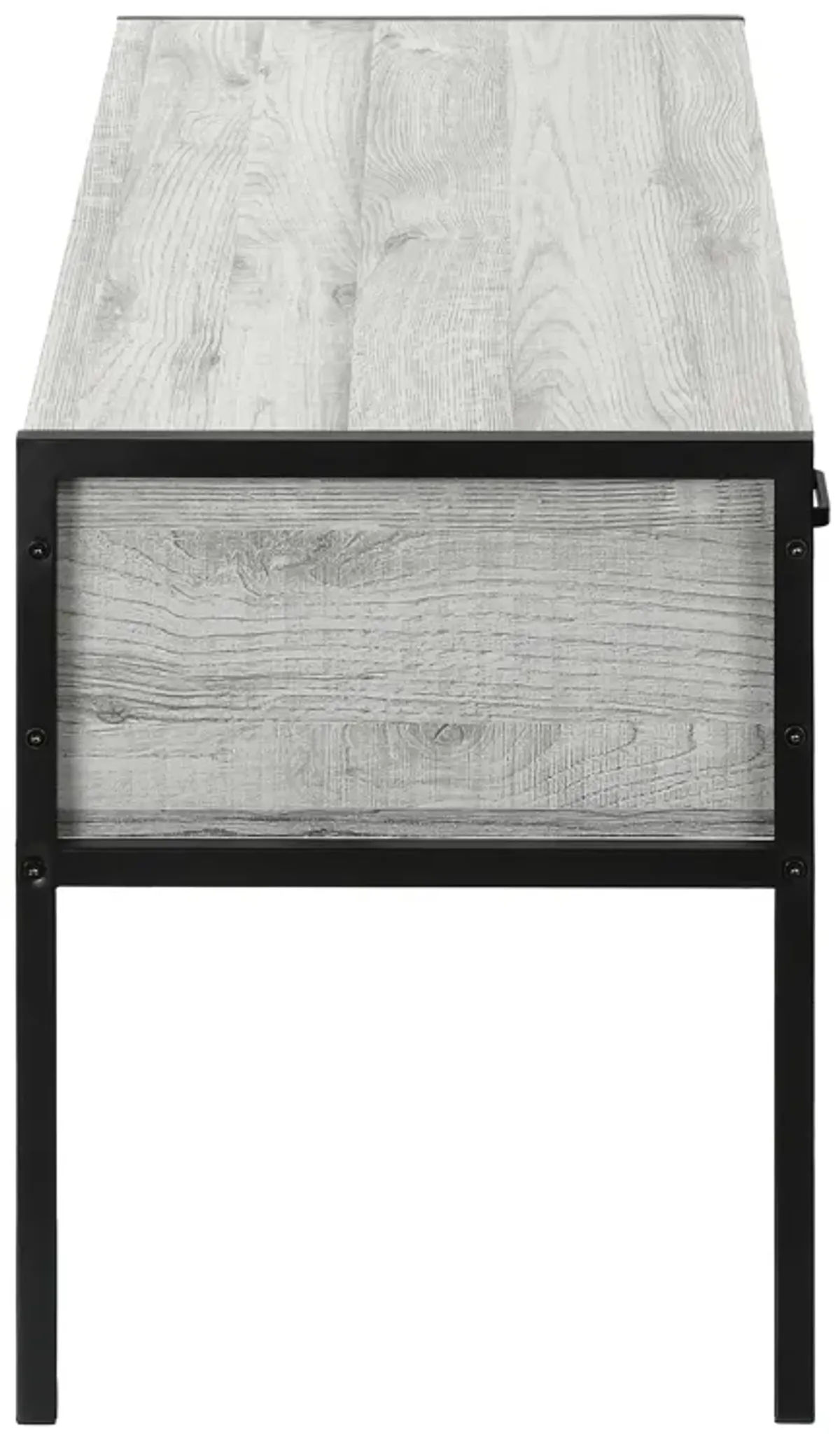 Monarch Specialties I 2875 Tv Stand, 48 Inch, Console, Media Entertainment Center, Storage Drawer, Living Room, Bedroom, Laminate, Metal, Grey, Black, Contemporary, Modern