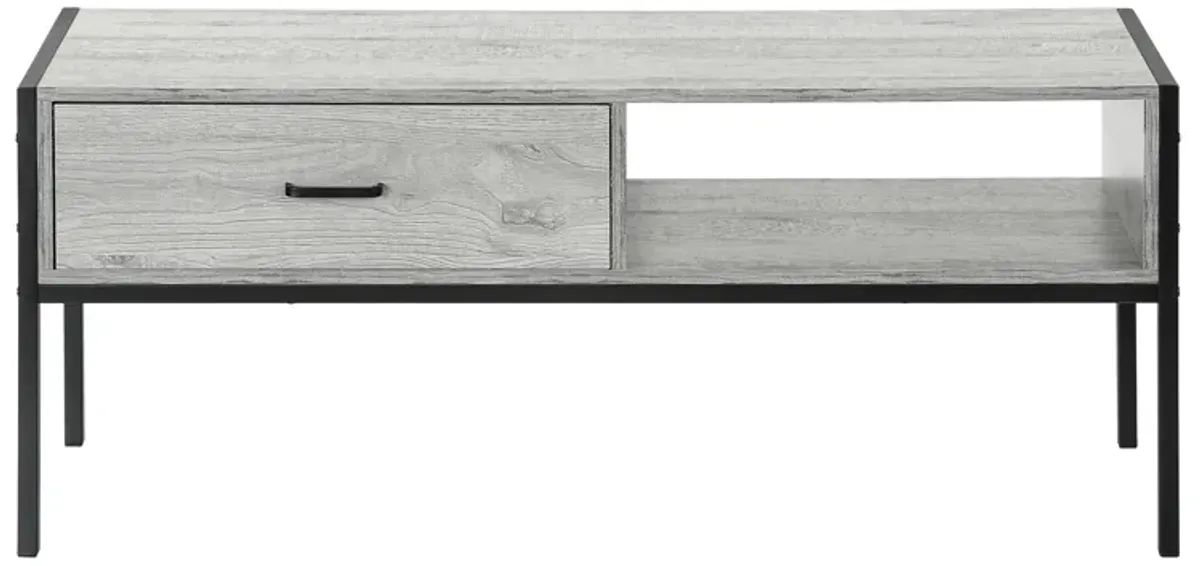 Monarch Specialties I 2875 Tv Stand, 48 Inch, Console, Media Entertainment Center, Storage Drawer, Living Room, Bedroom, Laminate, Metal, Grey, Black, Contemporary, Modern