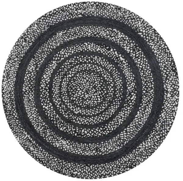 Abyss Braided Bohemian Coastal Jute Round Area Rug