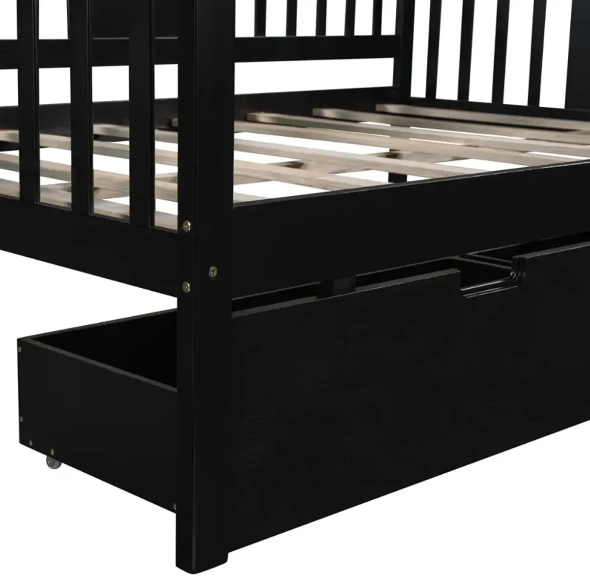 Full Size Daybed With Two Drawers, Wood Slat Support