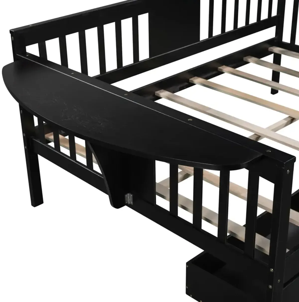 Full Size Daybed With Two Drawers, Wood Slat Support