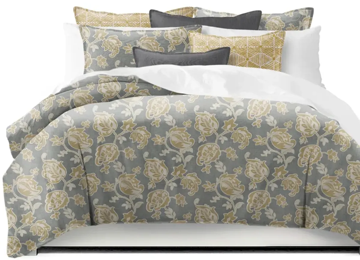 6ix Tailors Fine Linens Golden Bloom Barley Coverlet Set