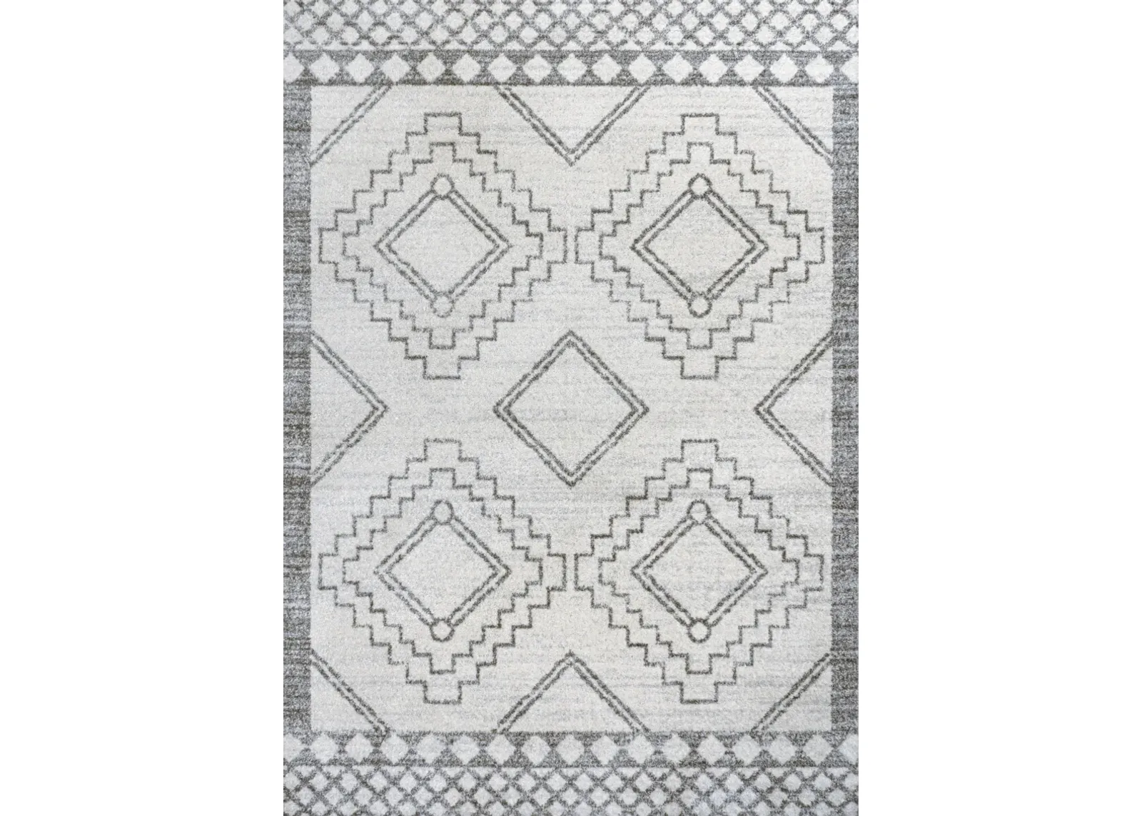 Amir Moroccan Beni Souk Cream/Black. Area Rug