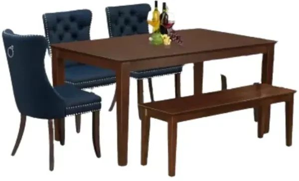 6 Piece Dinette Set Consists of a Rectangle Dining Table
