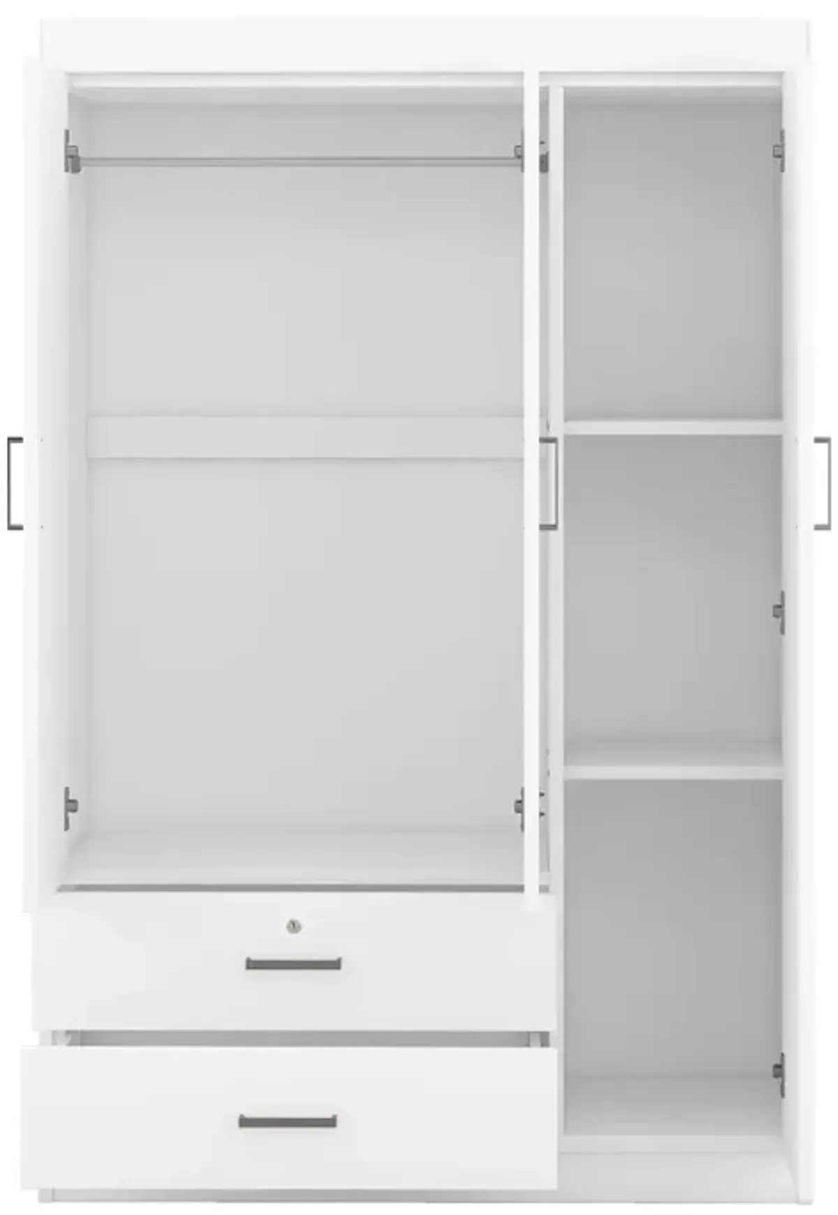 Merax 3-Door Wardrobe with 2 Drawers