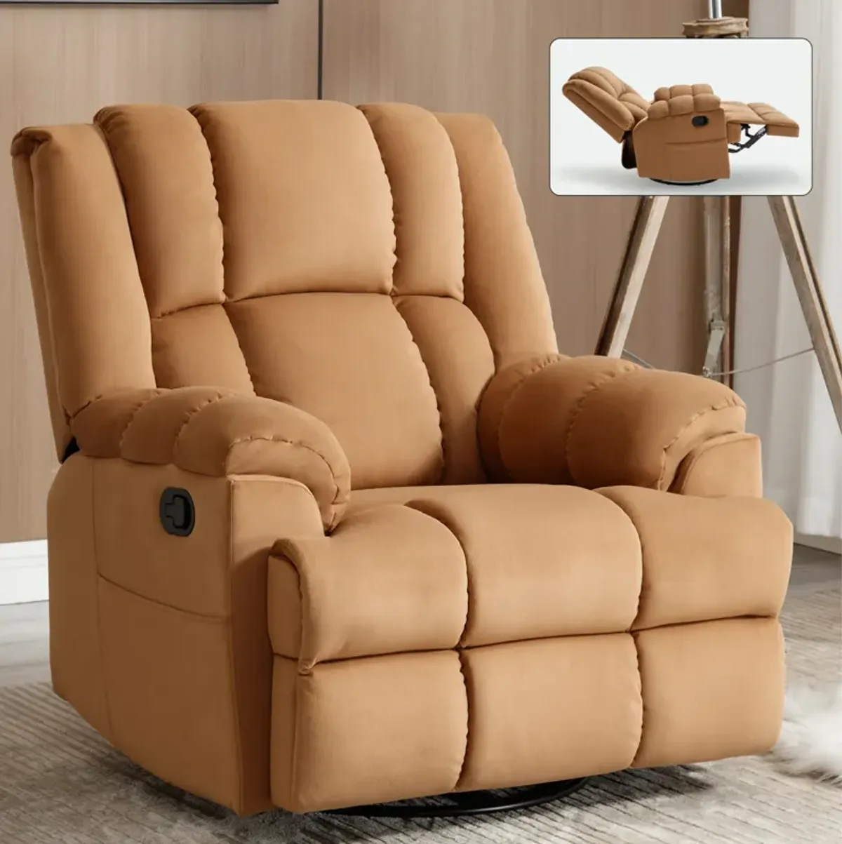 Merax Manual Recliner Chair Swivel  Rocking Chair