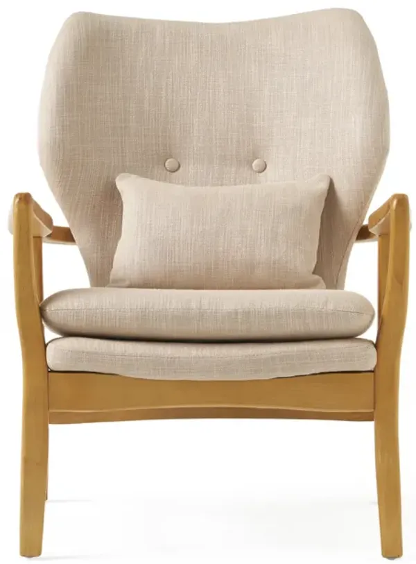 Merax Mid-Century Modern Accent Chair with a Pillow