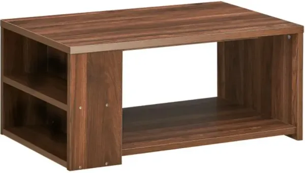 Hivvago Coffee Table with Storage Shelves and Smooth Surface