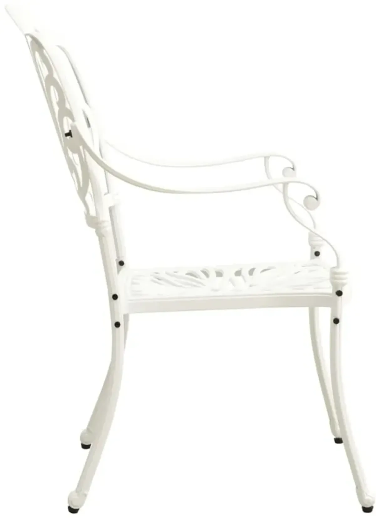 vidaXL 3 Piece Bistro Set Cast Aluminum White