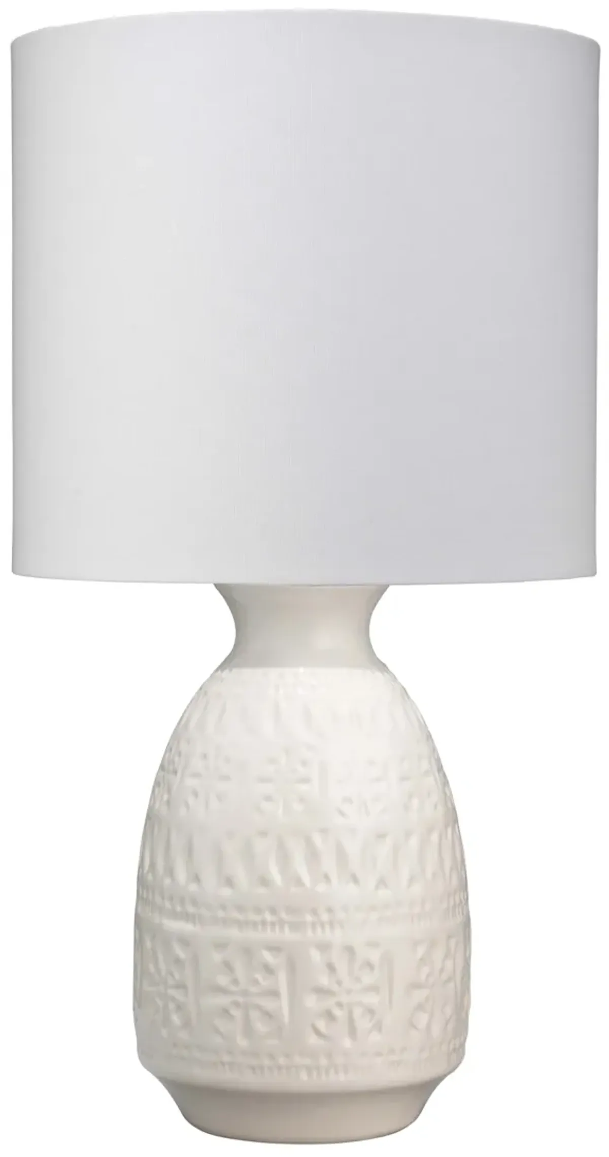 Frieze Ceramic Table Lamp, White