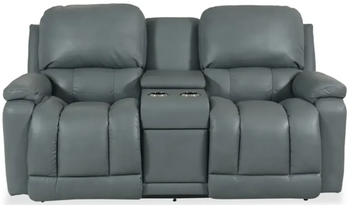 Greyson Power Reclining Loveseat in Blue Gray