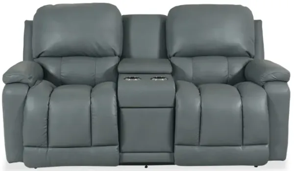 Greyson Power Reclining Loveseat in Blue Gray