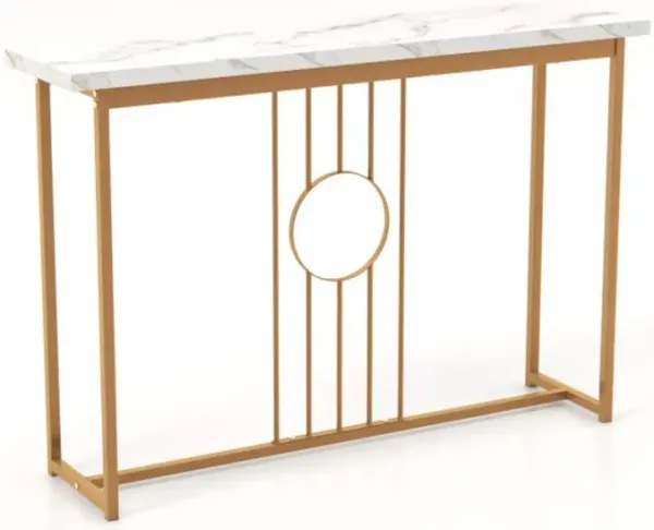 Hivvago Modern Faux Marble Top Entryway Table