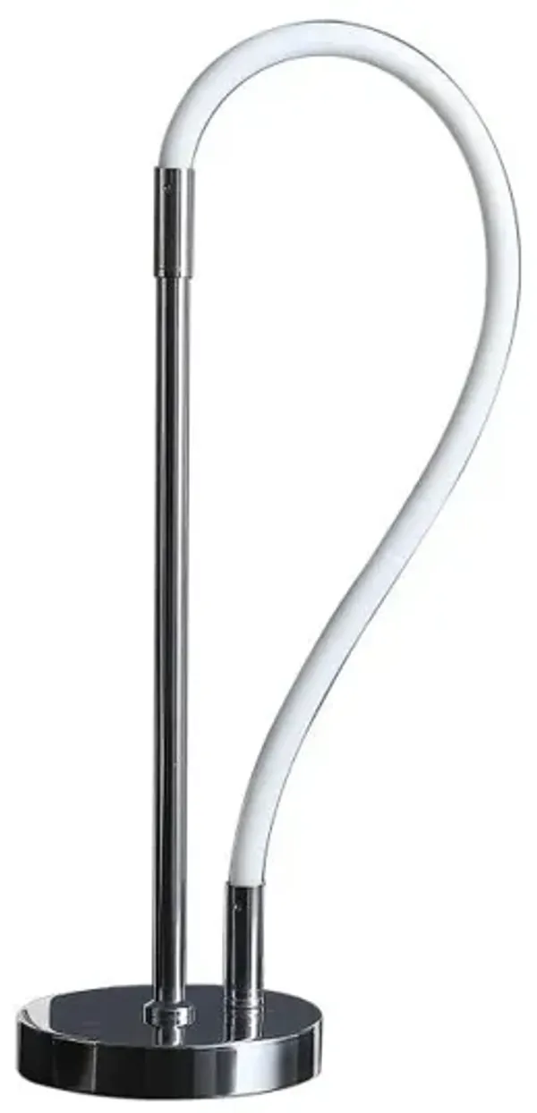 Hivvago 21" Silver Bedside Led Table Lamp