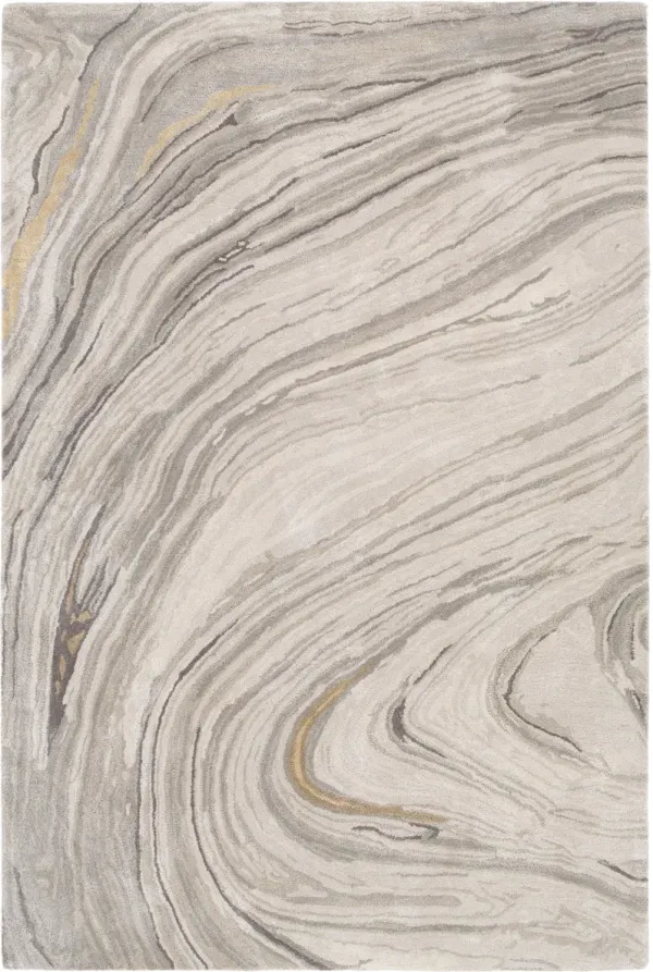 Kavita KVT-2304 8' Round Gray Rug