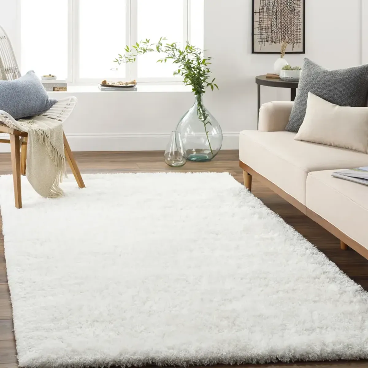 Grizzly GRIZZLY-9 10' Round White Rug