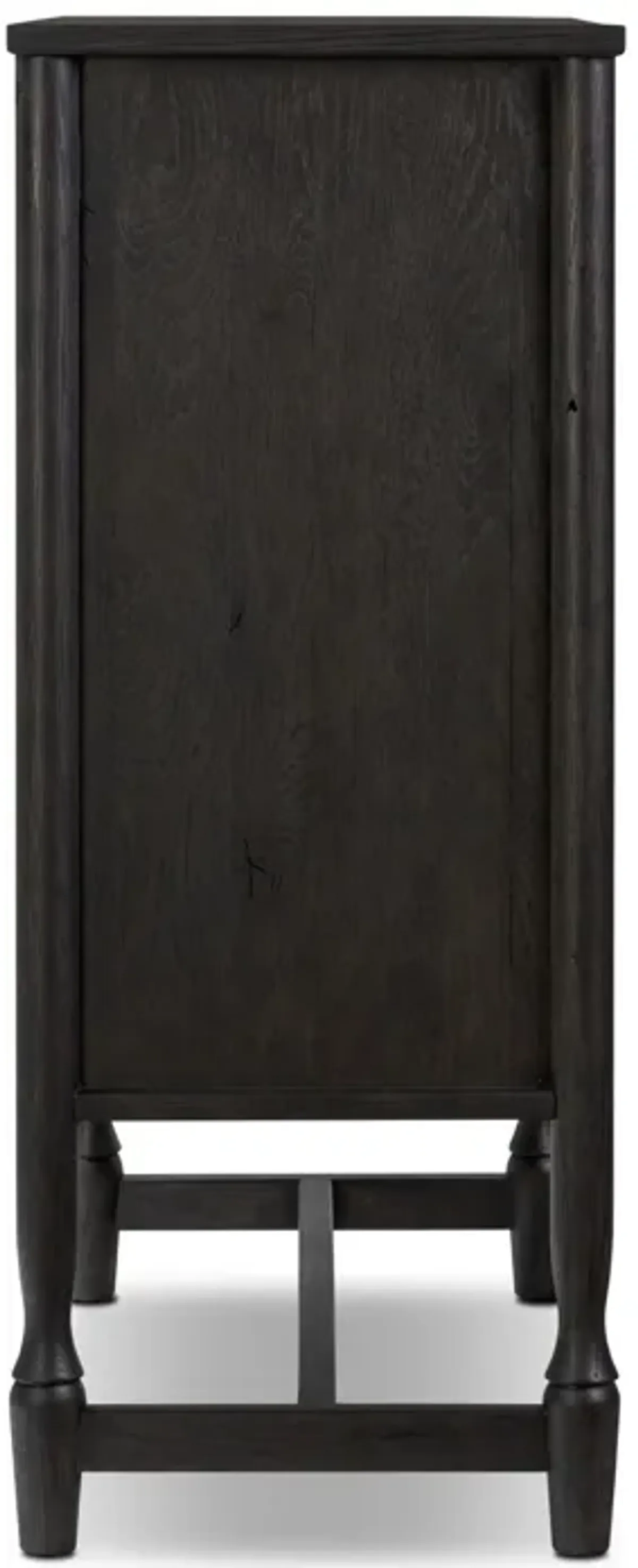 Bari Cracked Smoked Black Bar Cabinet