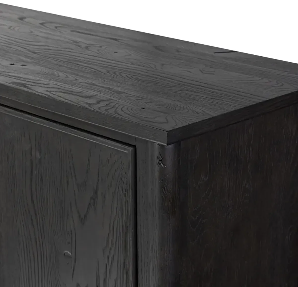 Bari Cracked Smoked Black Bar Cabinet