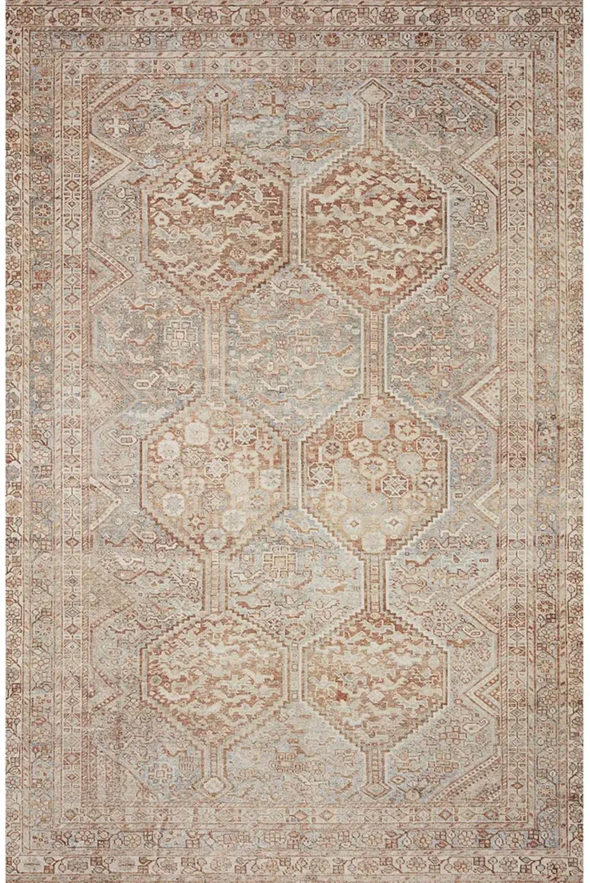 Jules JUL04 Tangerine/Mist 5' x 7'6" Rug by Chris Loves Julia × Loloi