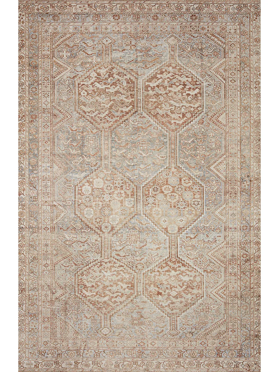 Jules JUL04 Tangerine/Mist 5' x 7'6" Rug by Chris Loves Julia × Loloi