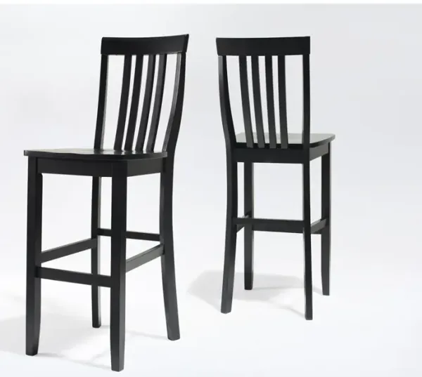 Crosley Furniture School House 2Pc Bar Stool Set Black - 2 Stools