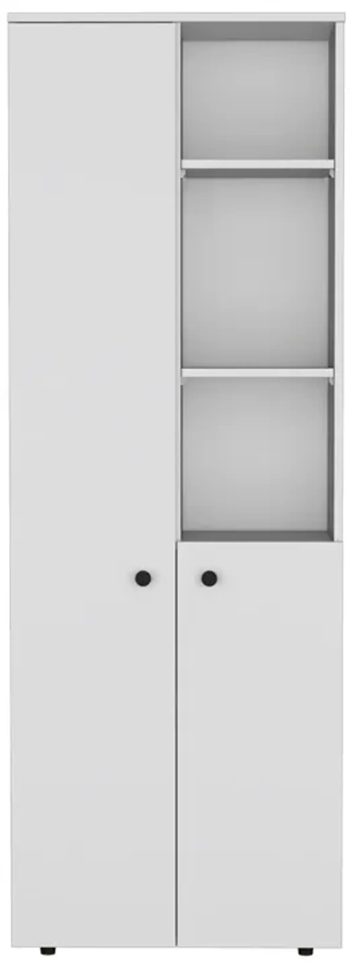 Konik 67-Inch High Storage Cabinet Kitchen Pantry With Three Doors and and Three Exterior Shelves