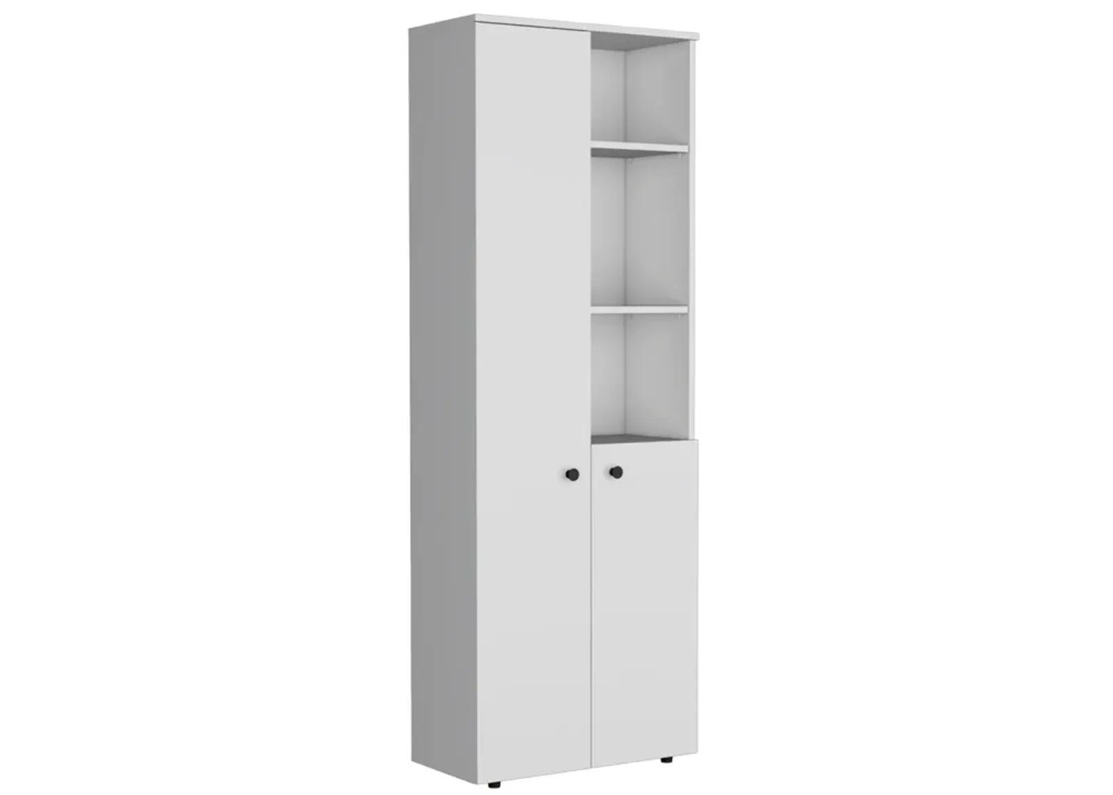 Konik 67-Inch High Storage Cabinet Kitchen Pantry With Three Doors and and Three Exterior Shelves