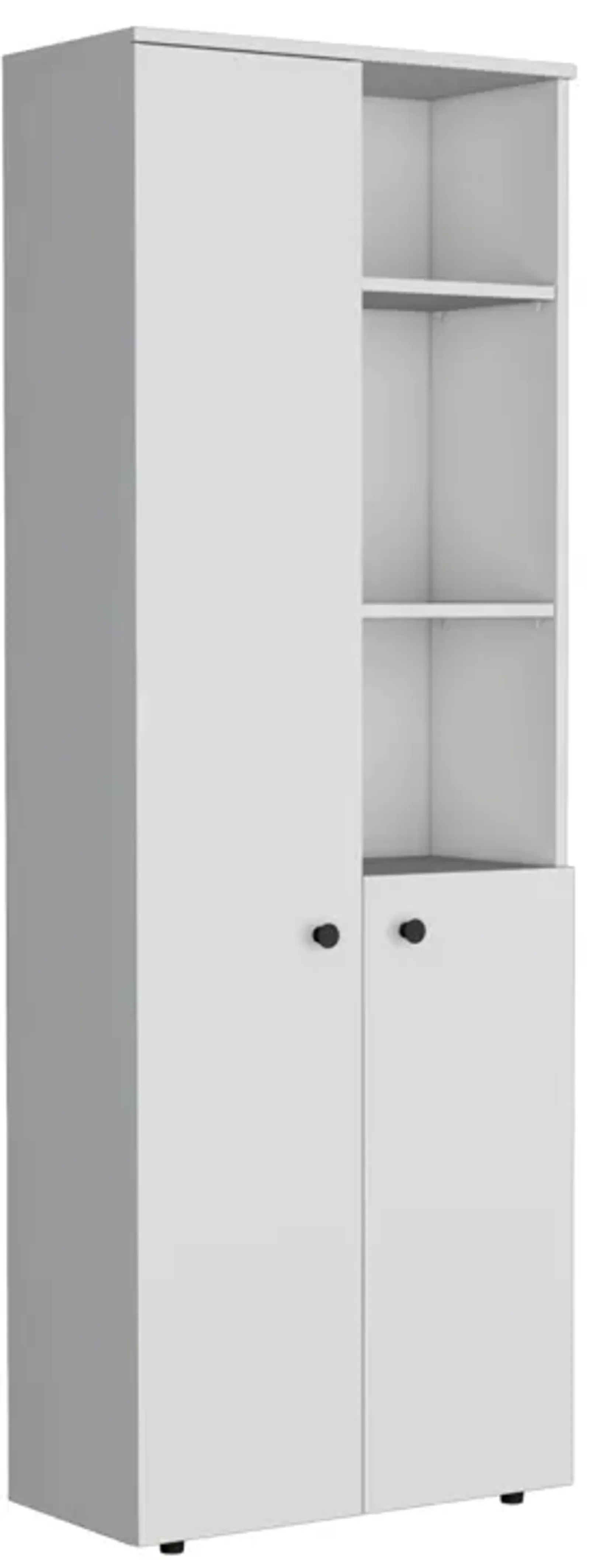 Konik 67-Inch High Storage Cabinet Kitchen Pantry With Three Doors and and Three Exterior Shelves