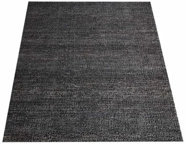 HAND WOVEN JUTE ECO-FRIENDLY Solid AREA RUGS  - 5'x8', Rectangle Shape, Charcoal Color, Solid Plain, High Pile, Natural Fiber, Outdoor Indoor Handmade Area Rugs for Living Room, Bed Room (J00027)