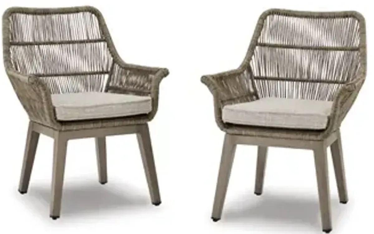 Beach Front Arm Chair with Cushion (Set of 2)